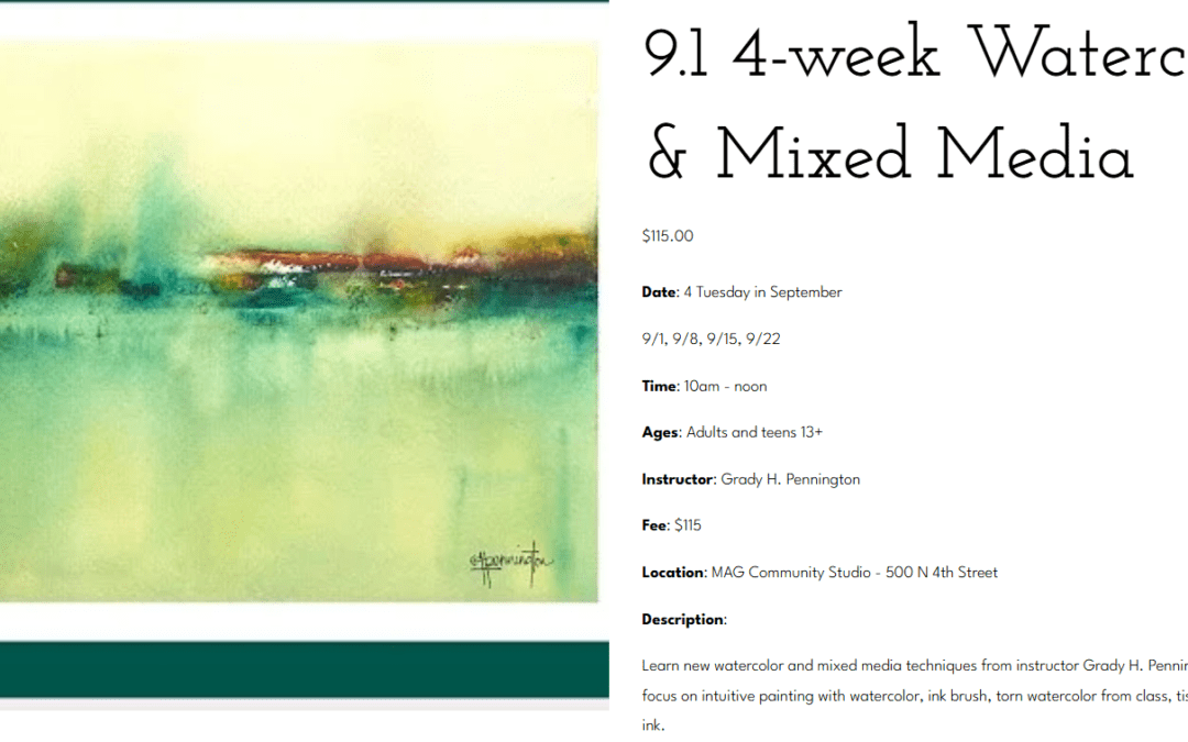 Grady Invites You! – Watercolor and Mixed Media Workshop